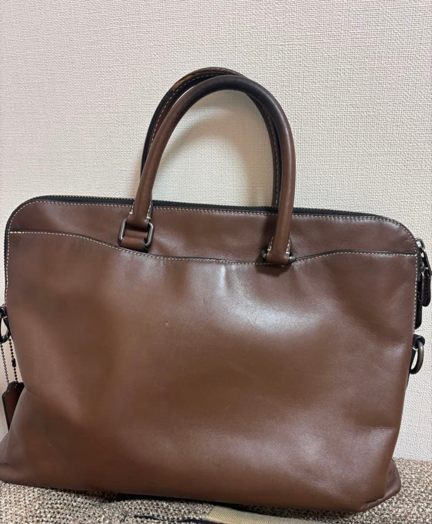 【美品】COACH ビジネスバッグ　ブラウン
