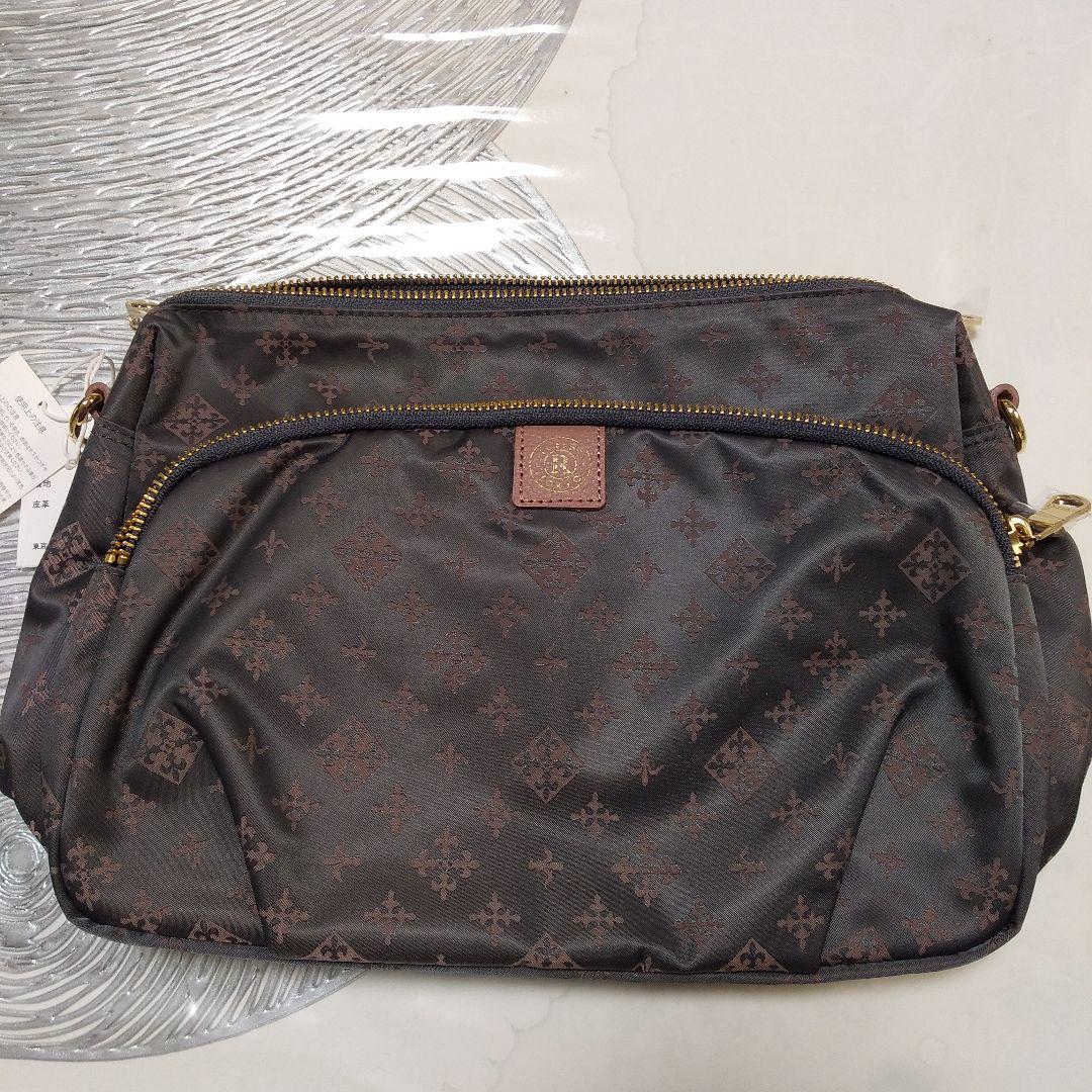 【新品未使用品】russet 2way バック　モノグラム　ダークブラウン