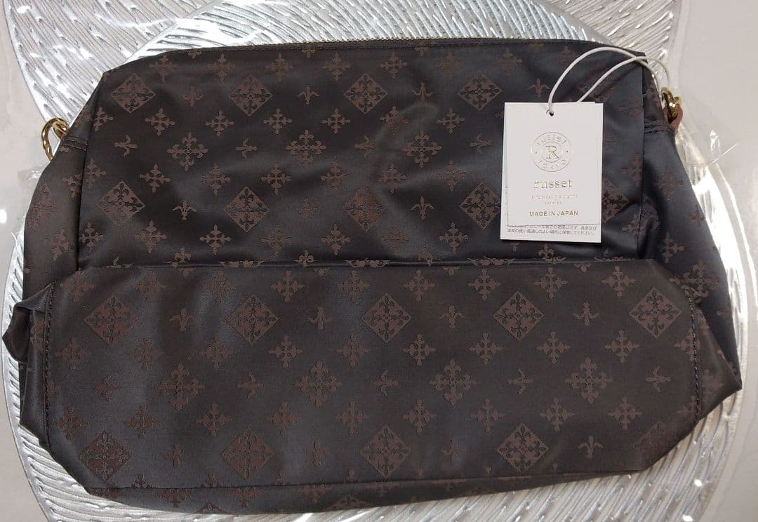 【新品未使用品】russet 2way バック　モノグラム　ダークブラウン