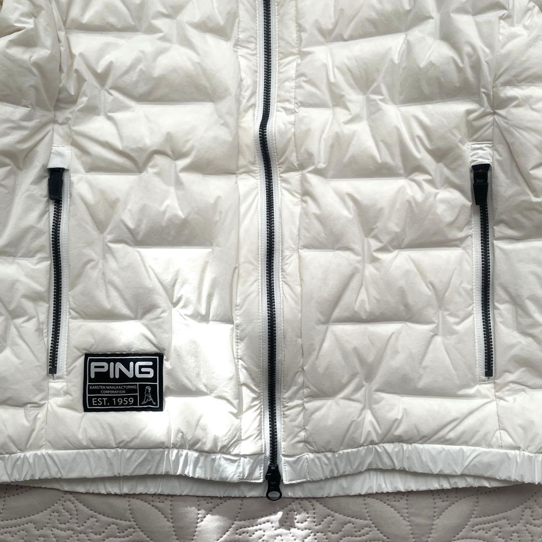 PING ピン　ゴルフウエア　ダウンジャケット　ホワイト　LL