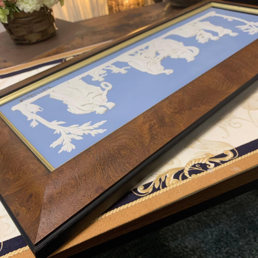 希少　ウェッジウッド ジャスパー　神話図　プラーク　陶板　額