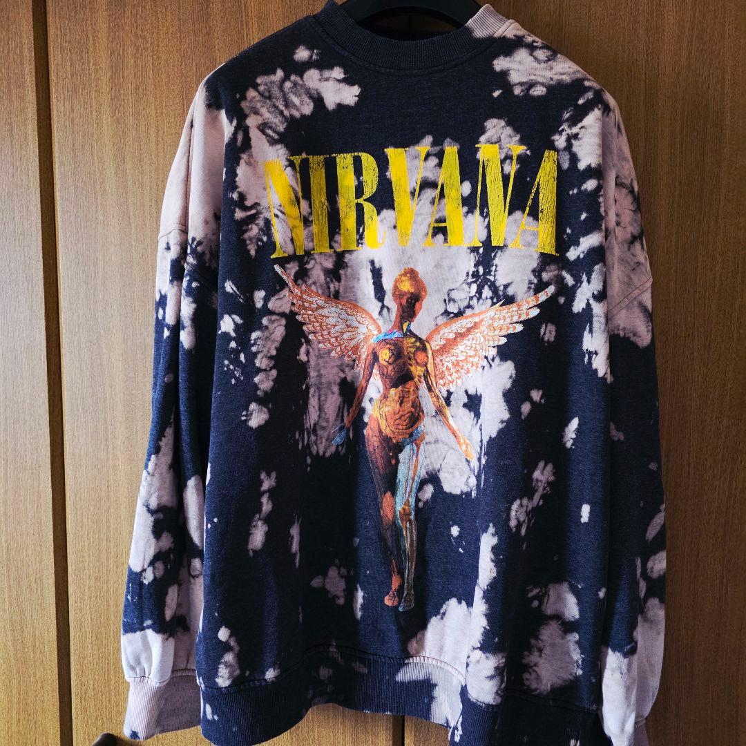 ヨッシー　NIRVANA タイダイプリント スウェット　トレーナー　裏起毛