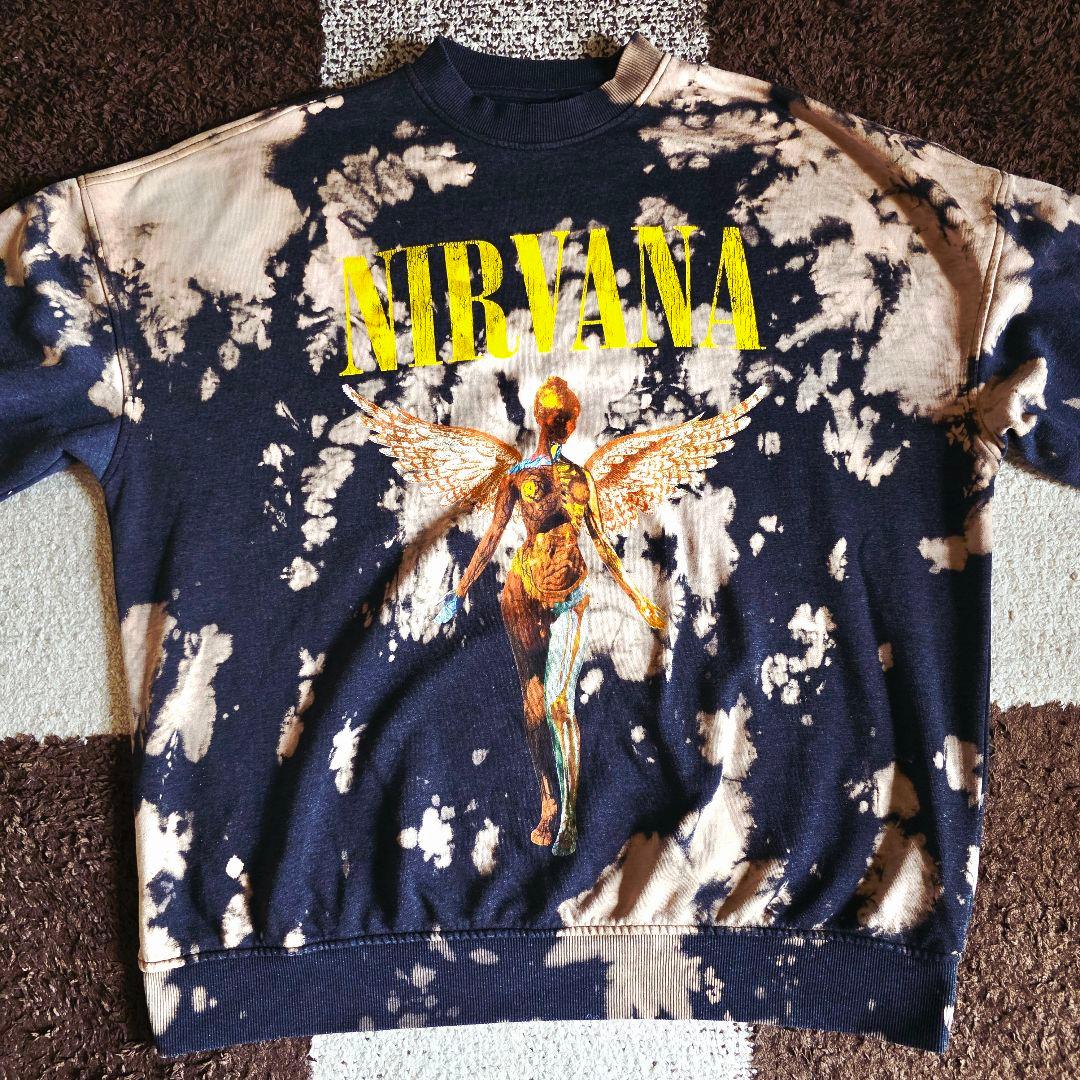 ヨッシー　NIRVANA タイダイプリント スウェット　トレーナー　裏起毛