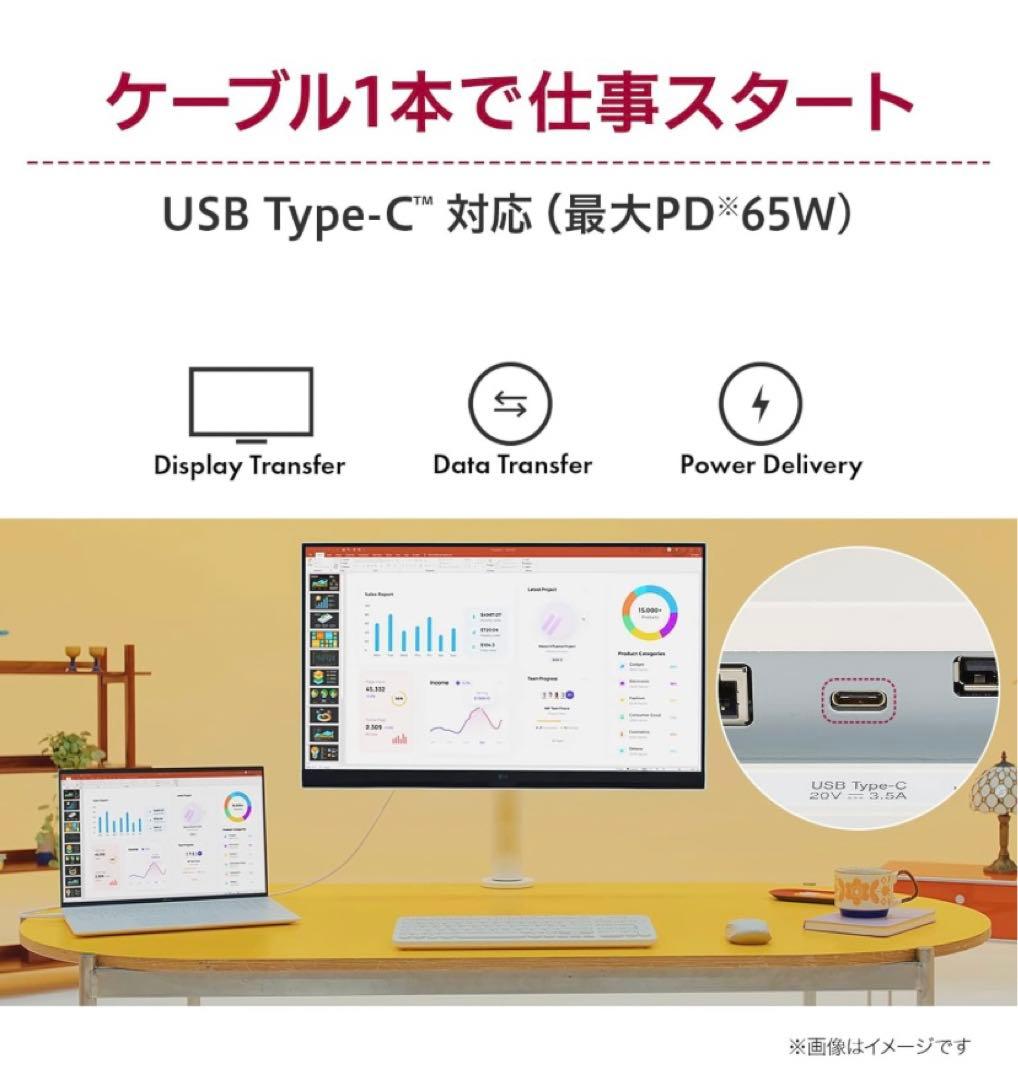 31.5インチ LG MyView Smart Monitor（エルゴアーム）