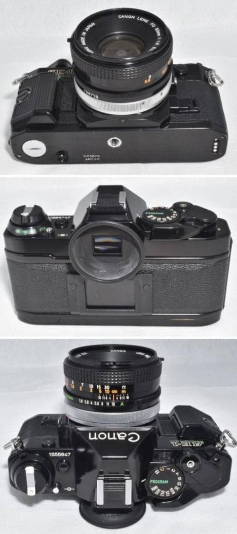 整備済 Canon AE-1 PROGRAM ブラック＋FD 50mm/f1.8