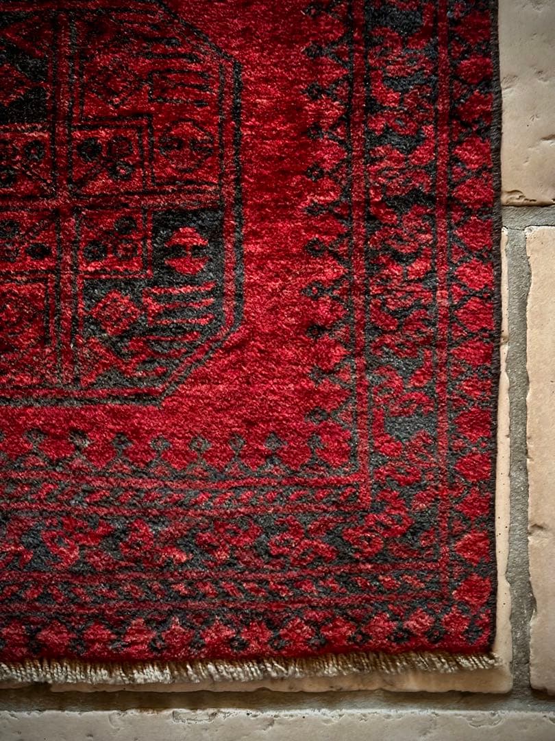 トライバルラグ　ヴィンテージラグ　アフガンラグ　トルクメン　エルサリ　手織り美品