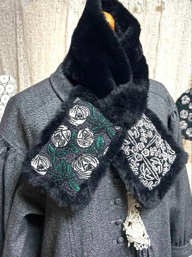 にゃんこ大好き ミナペルホネンハンドメイドブガッティ＆ファーバッグセット