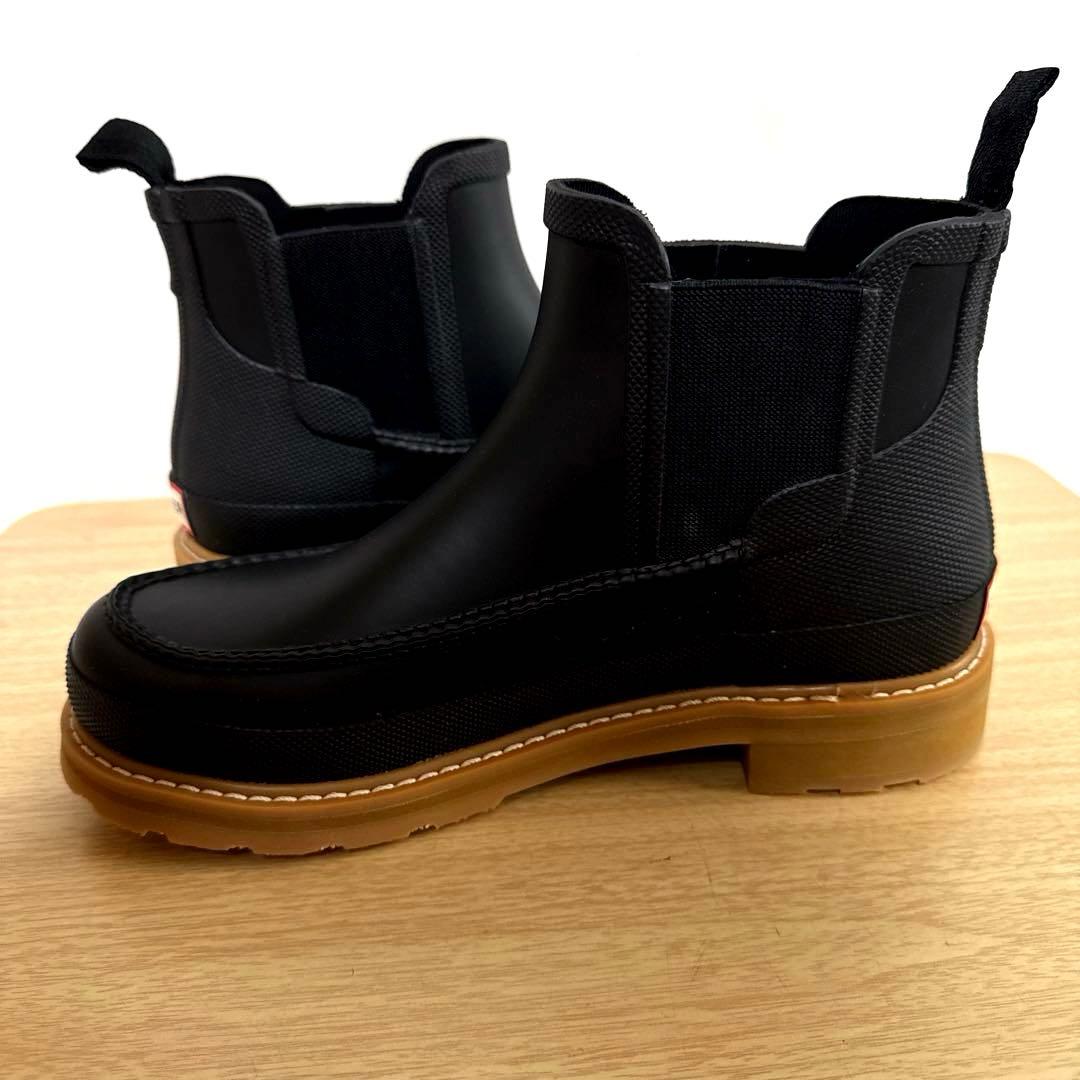 【未使用】HUNTER ハンター チェルシー サイドゴア レインブーツ ブラック