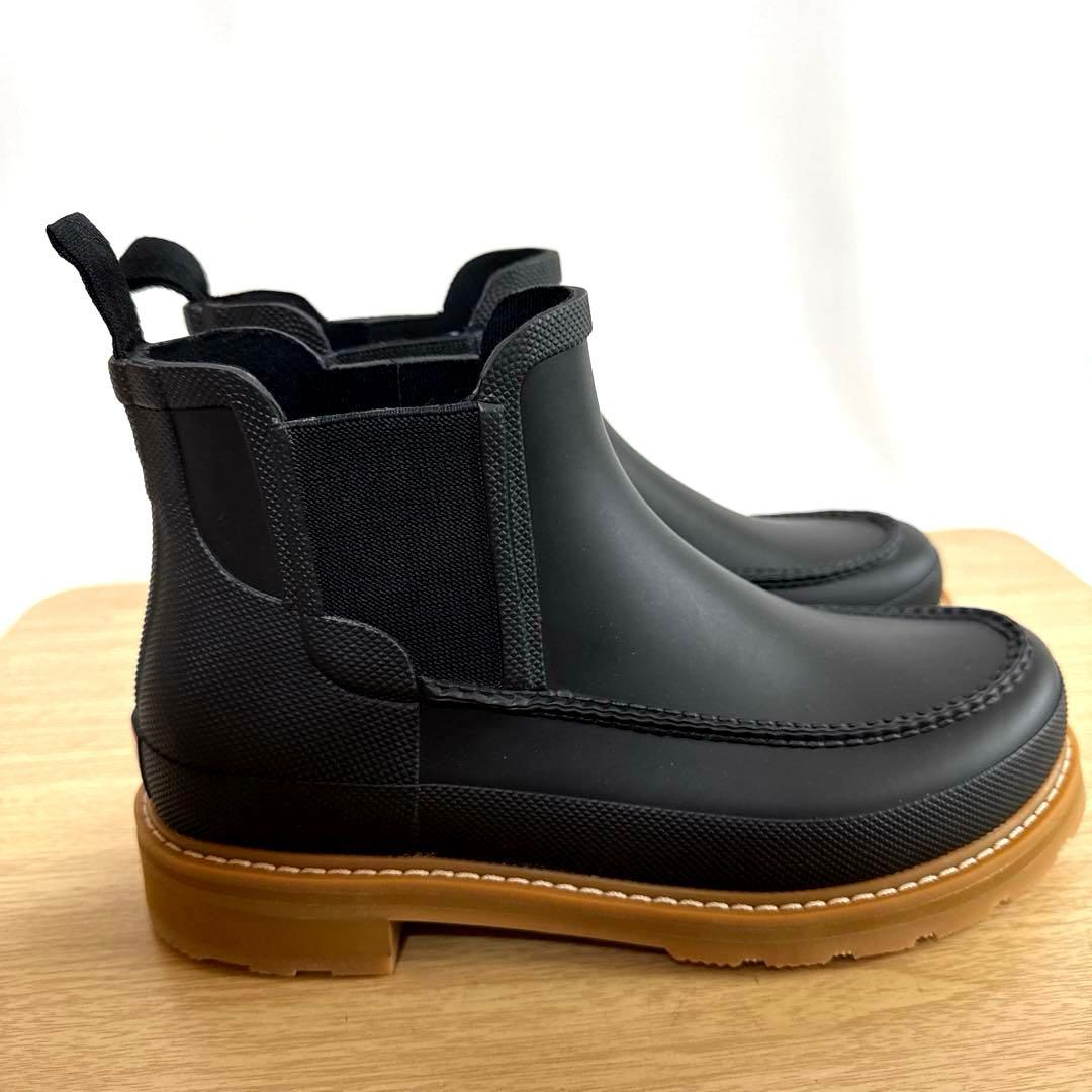 【未使用】HUNTER ハンター チェルシー サイドゴア レインブーツ ブラック