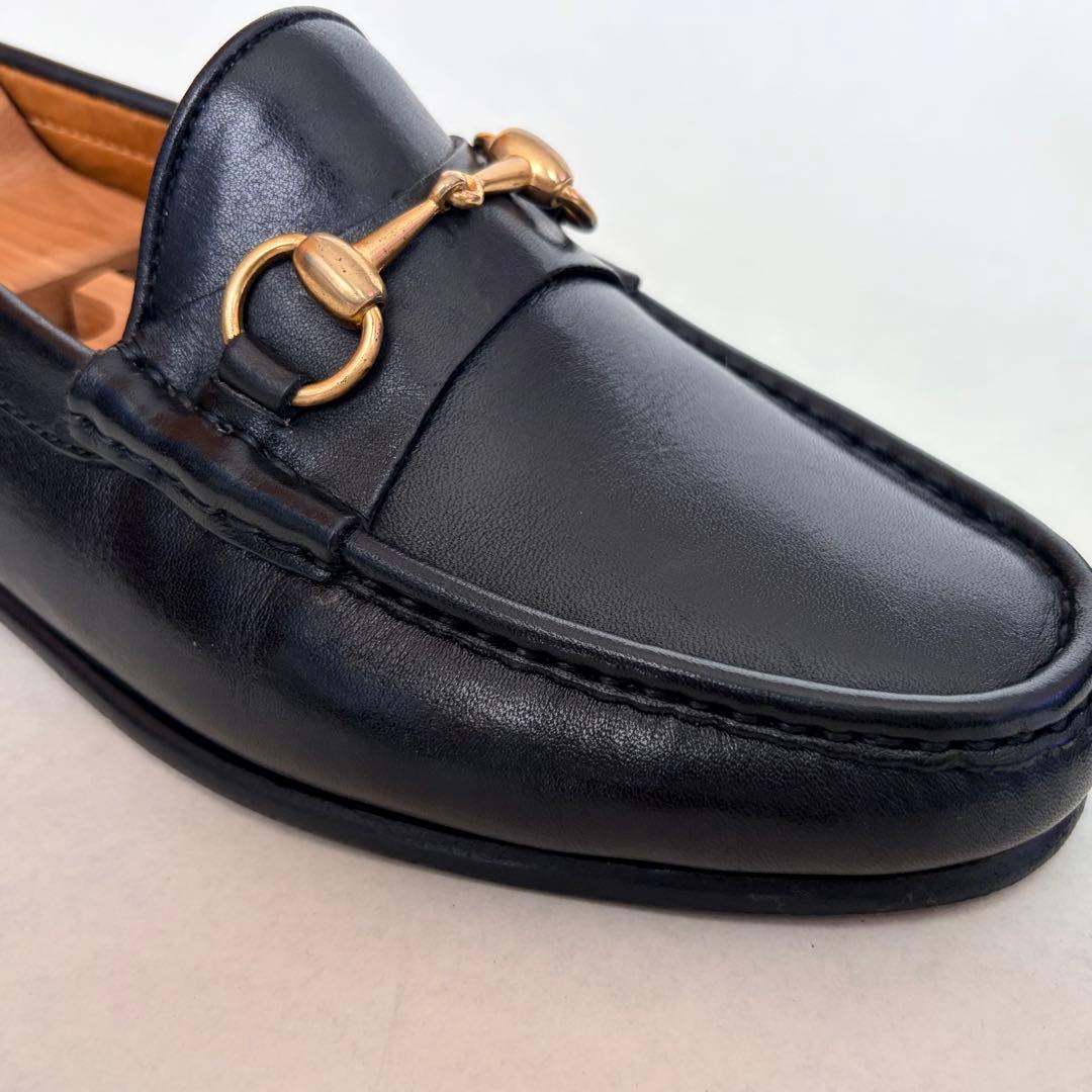 GUCCIグッチ ホースビットローファー 39.5 本革 ブラック