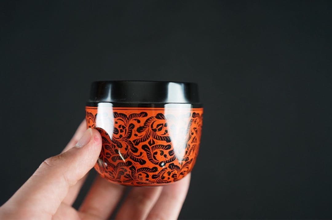 坂本雪斎 作 讃岐漆器 キンマ 中棗 共箱 茶道具