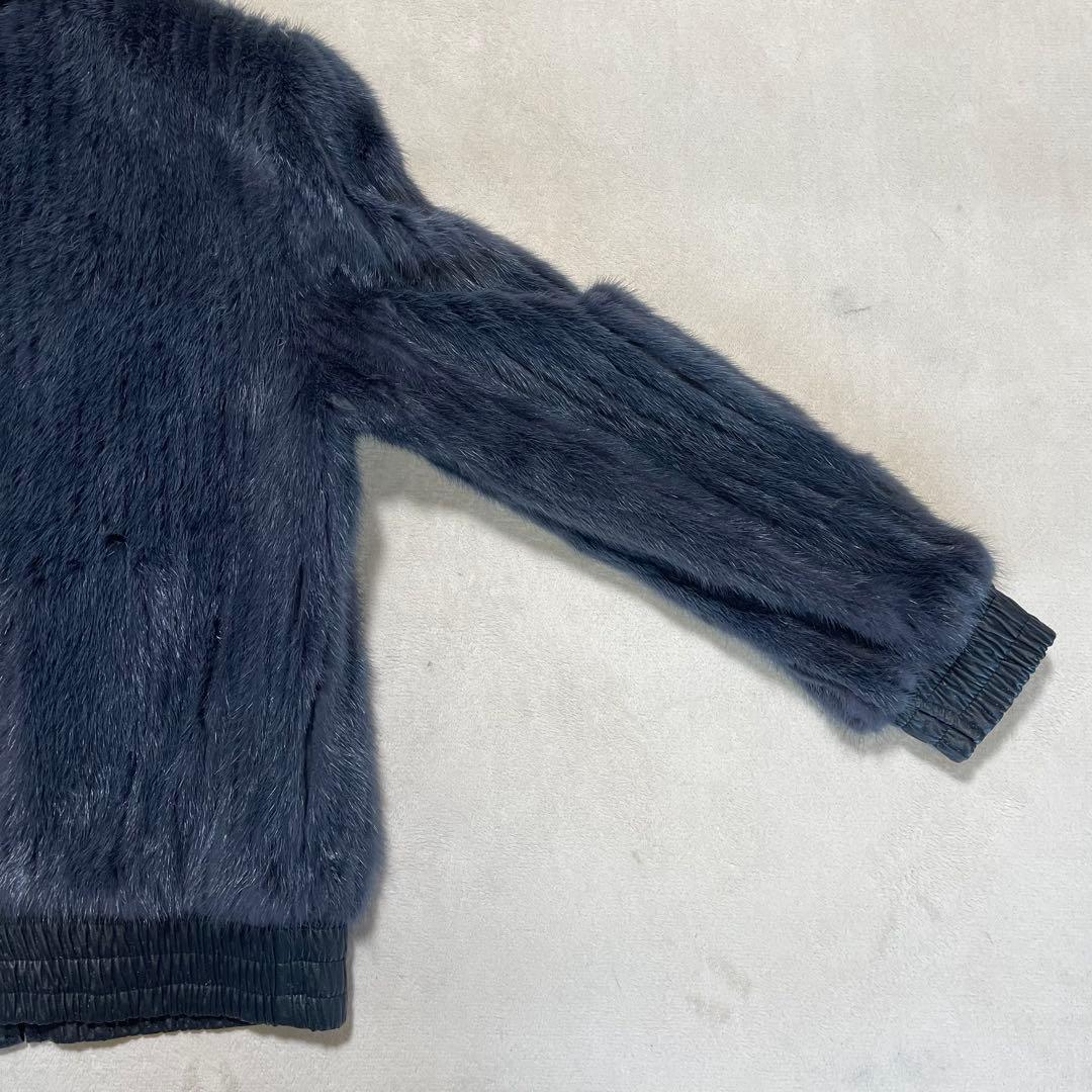 美品　SAGA MINK ジップアップ　ブルゾン　ジャケット　スウィングトップ