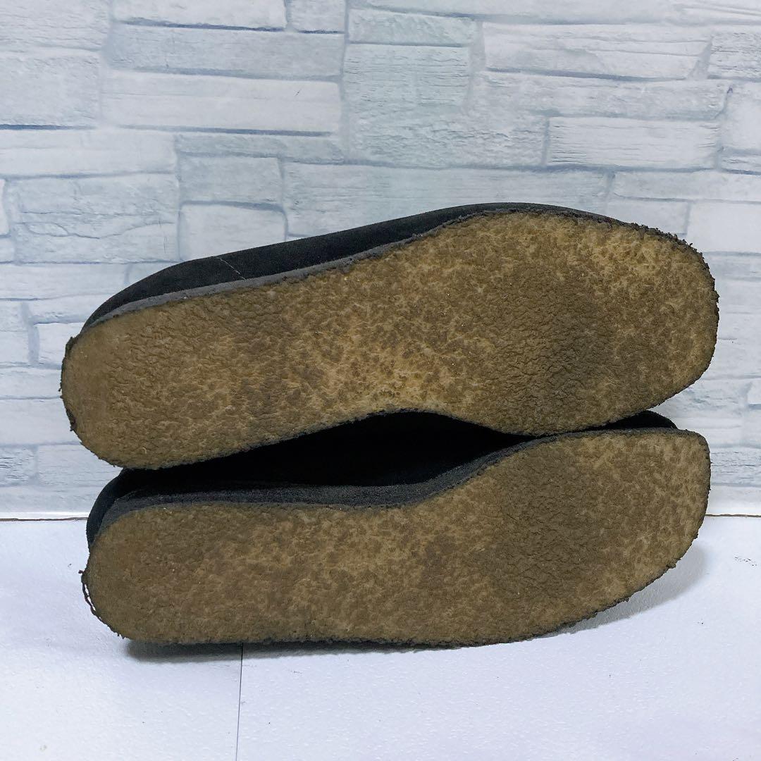 美品 CLARKS クラークス ワラビーブーツ スエード 27 ブラック 黒