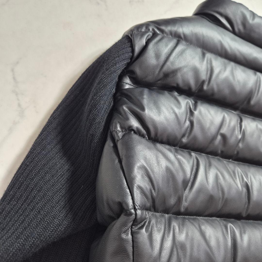 【美品】ハイストリート 羊革 ダウンジャケット ブラック M