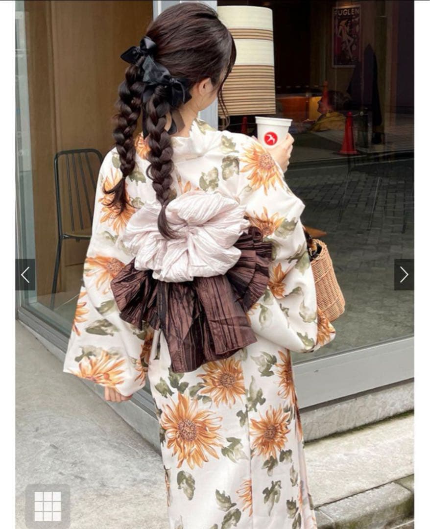 まとめ ひまわり浴衣セット 2点　はかめ様