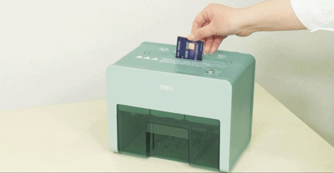 A5サイズ　家庭用卓上シュレッダー　(ブルー)