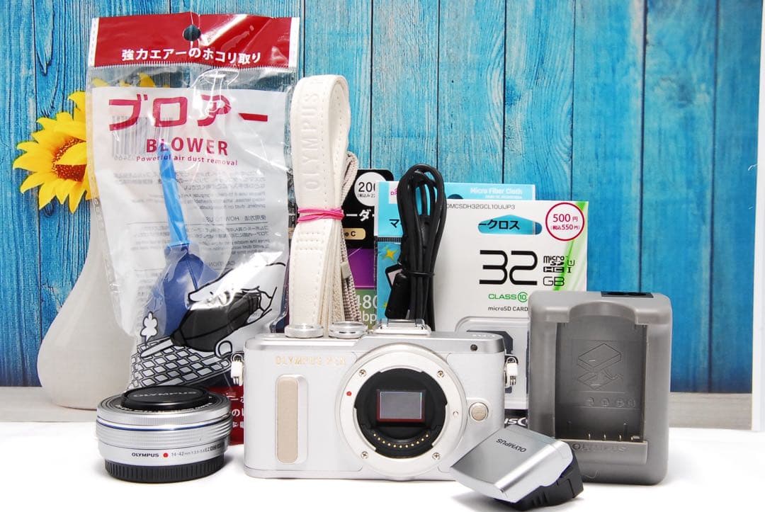美品 OLYMPUS PEN E-PL8 レンズセット ホワイト S数 615回