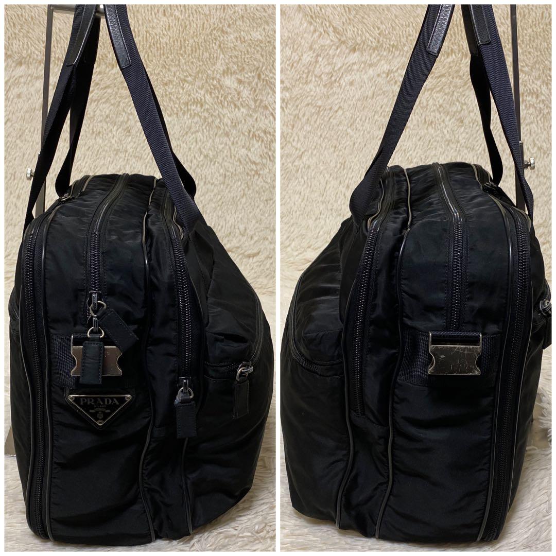 PRADA エクスパンダブル ナイロン ブリーフケース ビジネス バッグ 黒