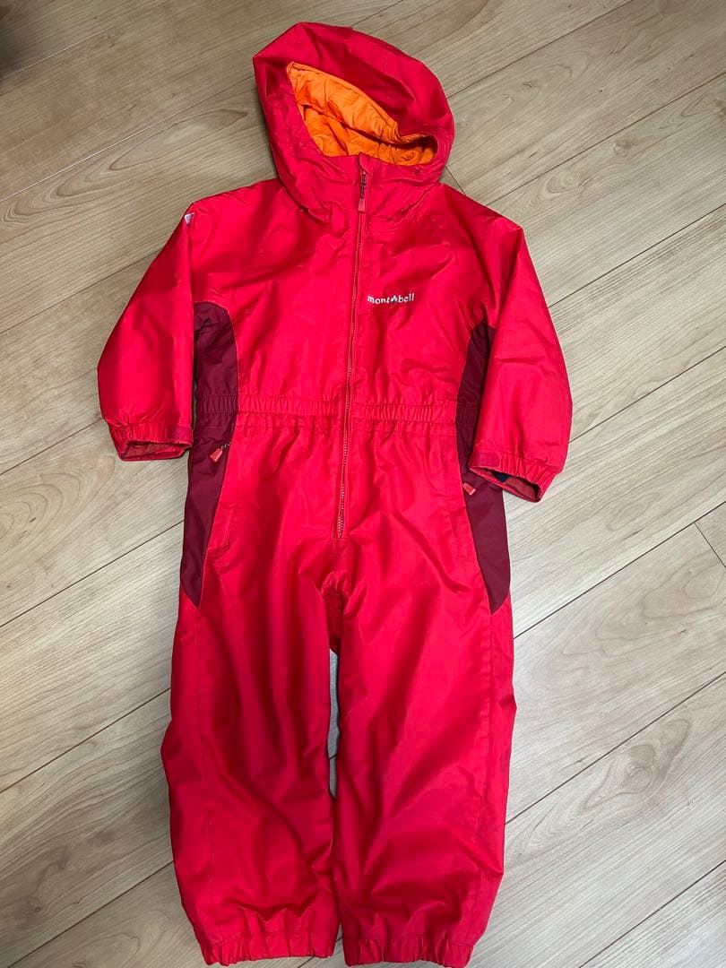 mont-bell スキーウェア レッド つなぎ　100