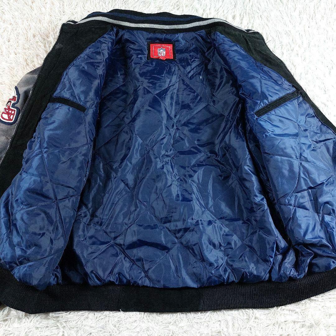 XXL 鬼フェード NFL ペイトニオッツ キルティング レザー両面 スタジャン