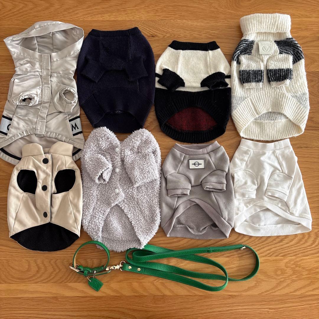 【OVER GLAM】犬服まとめ売り セット S 首輪リード付 定価10万円相当