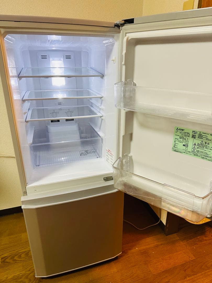 三菱電機ノンフロン冷蔵庫 MR-P15E-S1 146L 2020年製