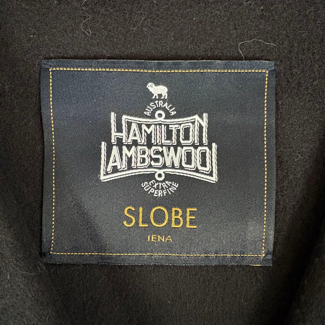 イエナ　ハミルトンラムズウール　ミドルコート　ウールコート　SLOBE IENA