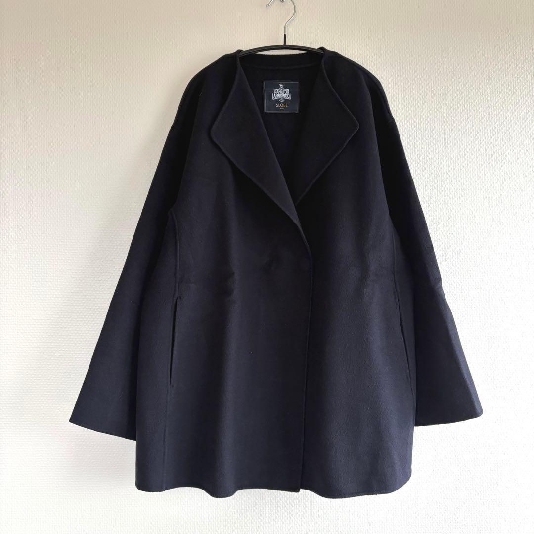イエナ　ハミルトンラムズウール　ミドルコート　ウールコート　SLOBE IENA