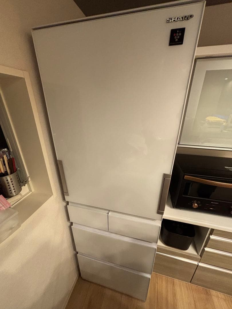 SHARP 冷蔵庫 ホワイト プラズマクラスター 左右開き SJ-G413G
