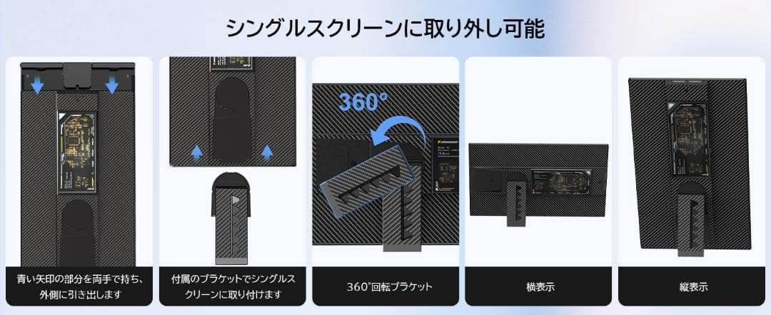 麻*紀様 P5 デュアルモニター 15.6インチ イ FHD 1080P ディス