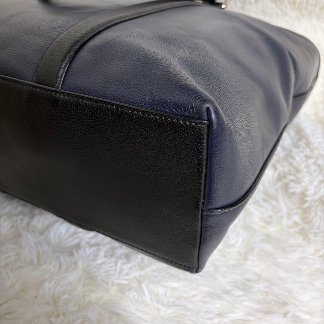 未使用級美品 コーチ メトロポリタン 2way ビジネスバッグ オールレザー