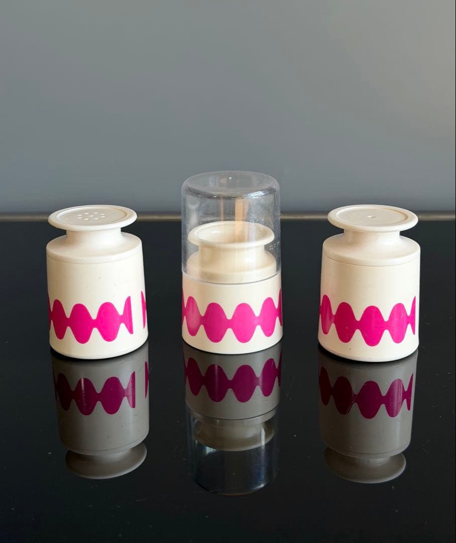 昭和レトロポップ　調味料ケース　カスターセット　調味料入れ　スペースエイジ　レア