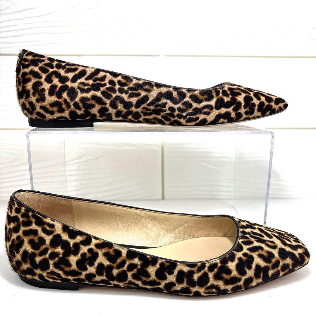 JIMMY CHOO ジミーチュウ レオパード（ヒョウ柄）フラットシューズ