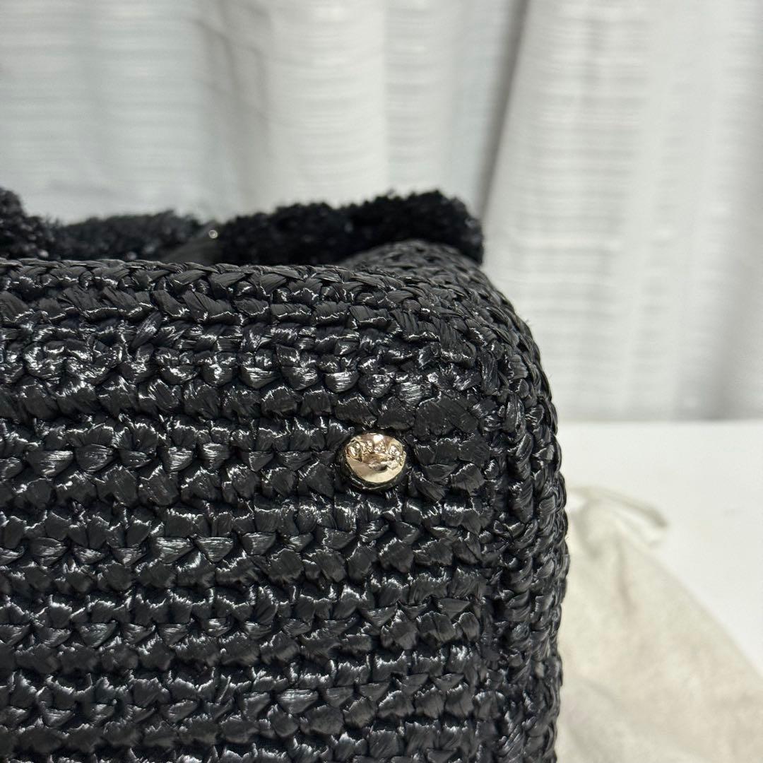 ⭐️極美品⭐️PRADA RAFIA PONPON 2way BAG ブラック