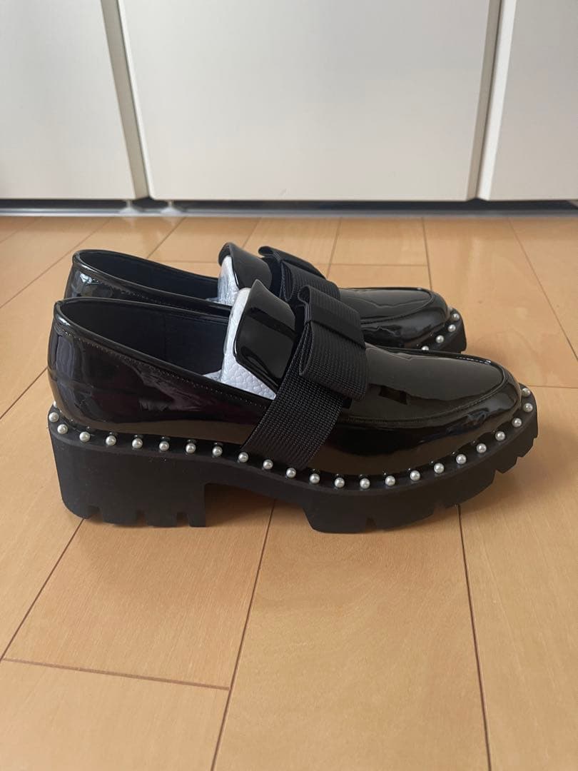 パールリボンローファー