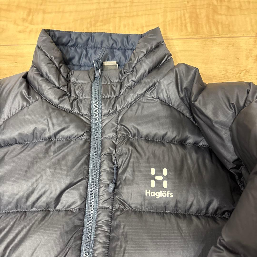 【美品】ホグロフス エッセンス ダウンジャケット メンズM（日本L相当）ネイビー