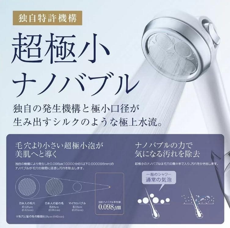 新品　ジャパンスター ナノバブルシャワーヘッド プラスＣ NF2403-PC1