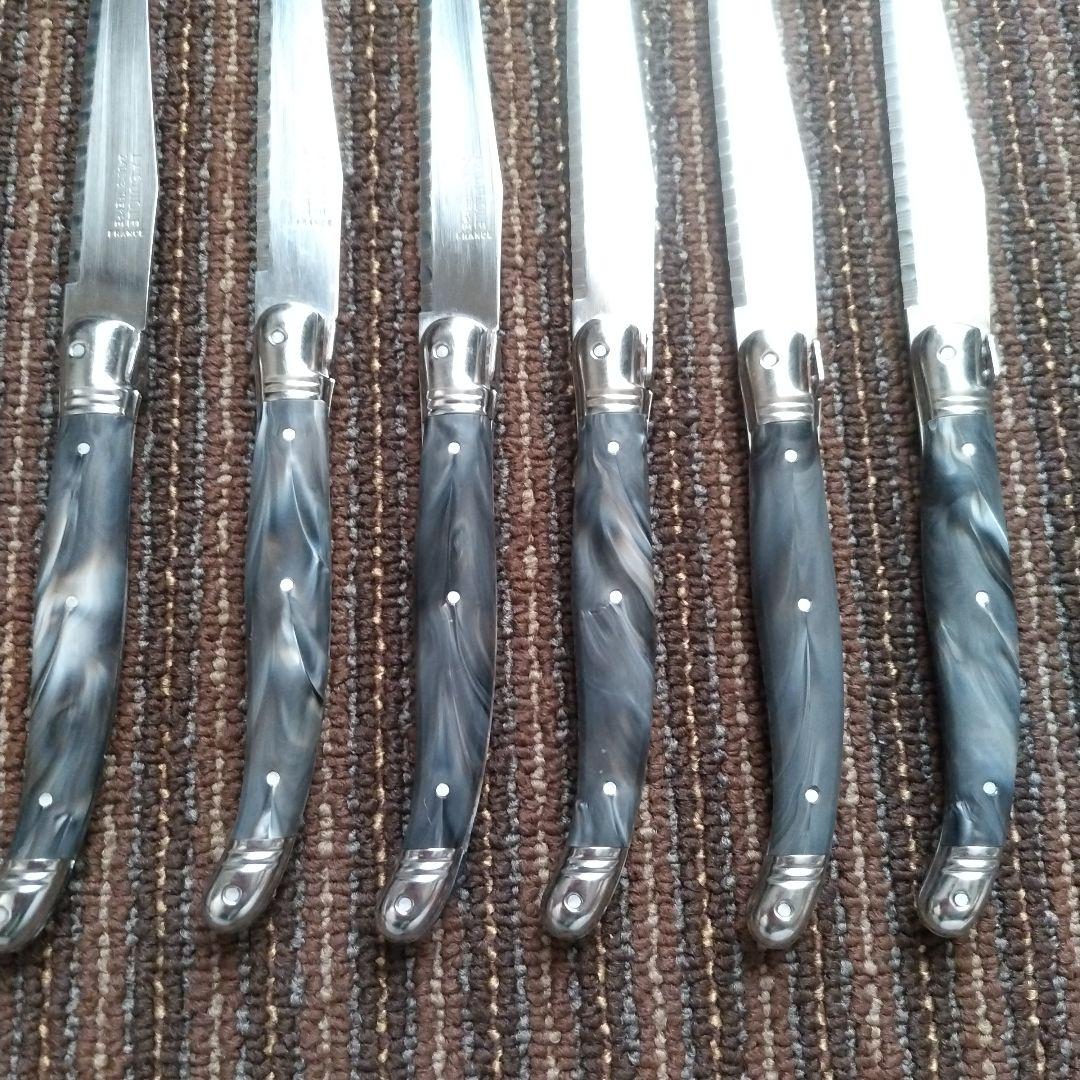 【美品】LAGUIOLE　ラギオール／ライヨール　ステーキナイフ６本セット　共箱