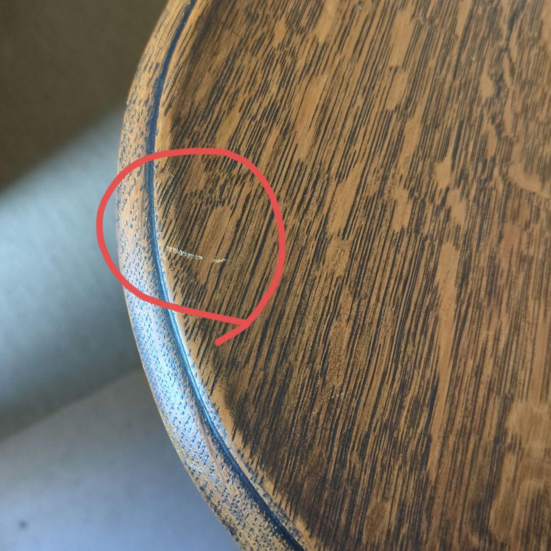 木製オーバル型3段棚 　イギリスアンティーク　ダークブラウン