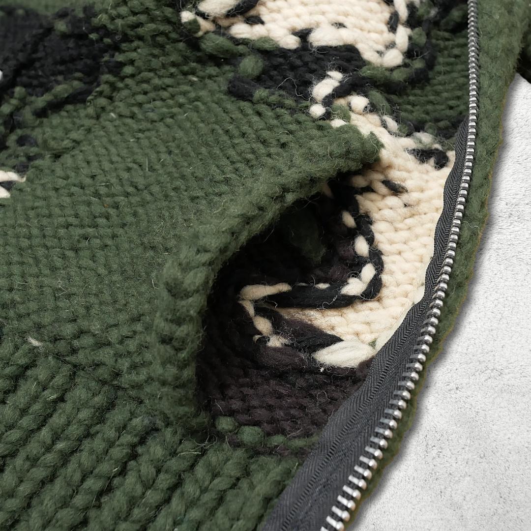 高級【カナタ】カウチンセーター XL相当 カモフラ迷彩 カナダ製 Kanata