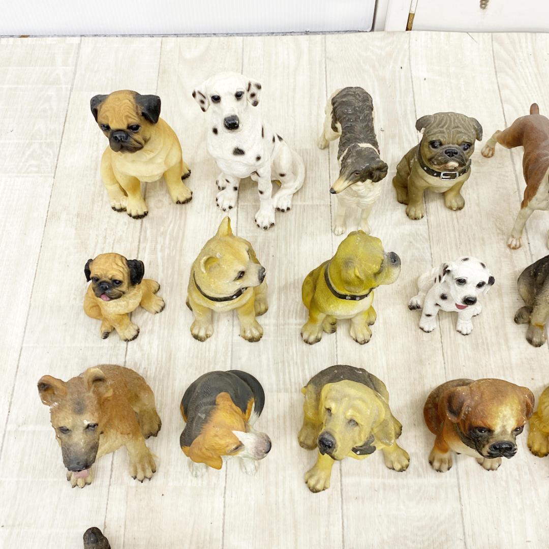 犬の置物まとめ売り陶器製30体位