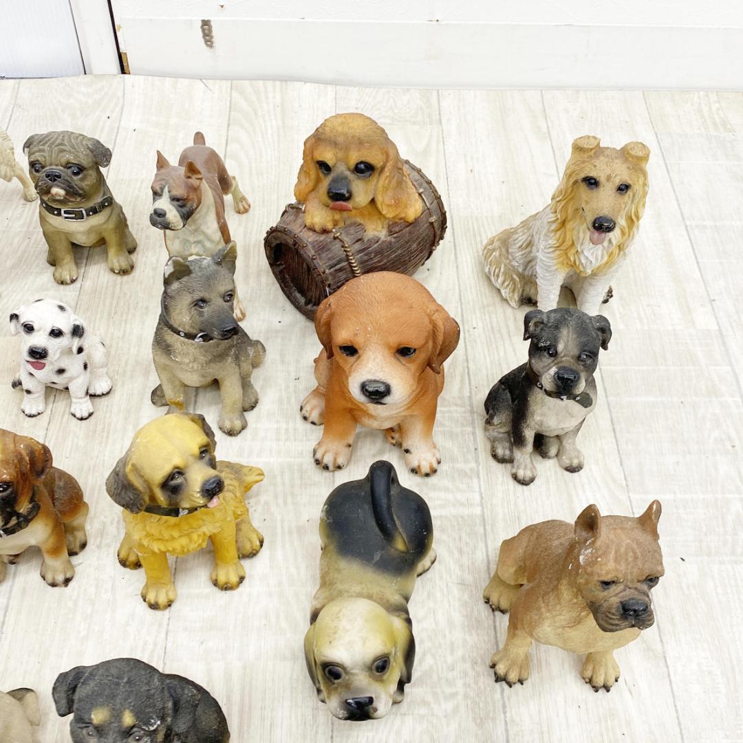 犬の置物まとめ売り陶器製30体位
