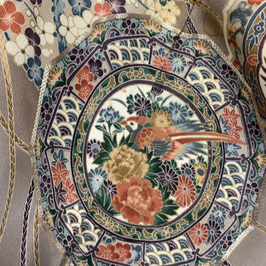 美品　正絹 黒留袖　4点フルセット 鳳凰　袋帯　結婚式　比翼仕立て　五つ紋