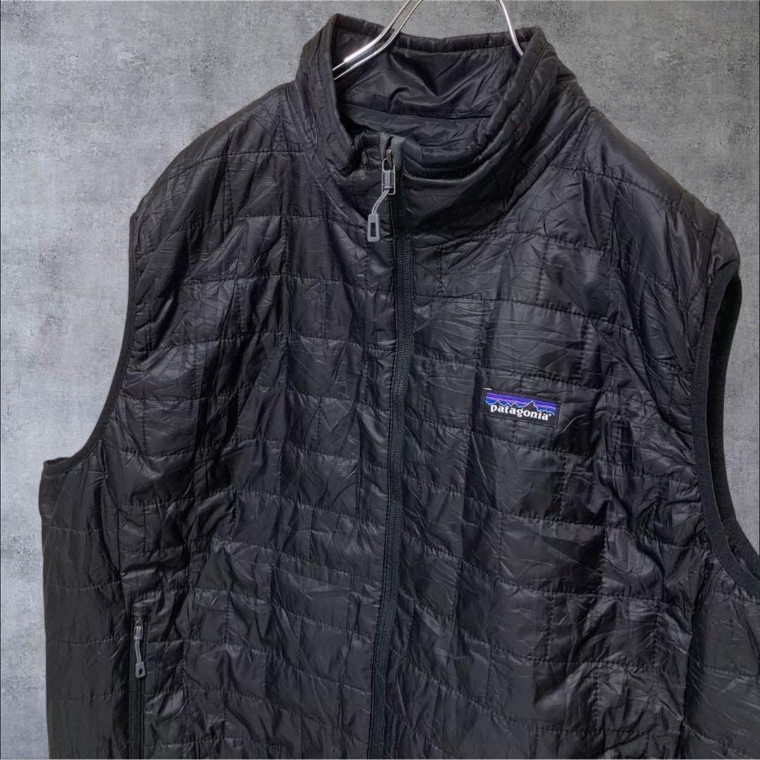 【w887】Patagonia ナノパフ ベスト プリマロフト ブラック テック