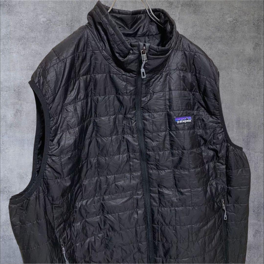 【w887】Patagonia ナノパフ ベスト プリマロフト ブラック テック