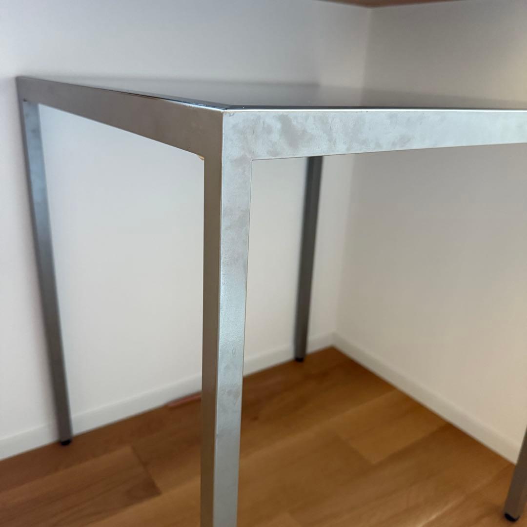 希少　パモウナ　サイドテーブル　ガラステーブル　モダンインテリア　ディスプレイ台