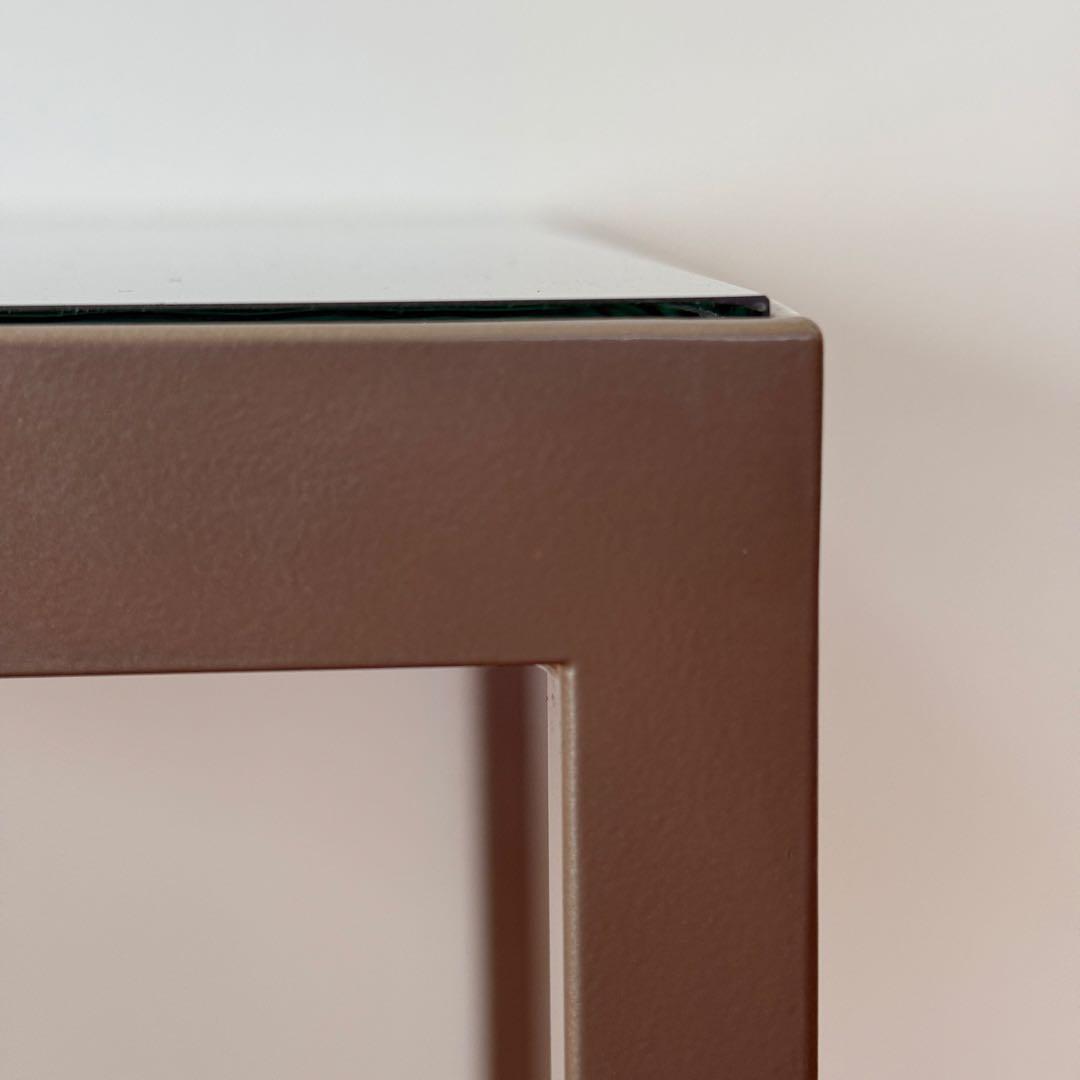 希少　パモウナ　サイドテーブル　ガラステーブル　モダンインテリア　ディスプレイ台