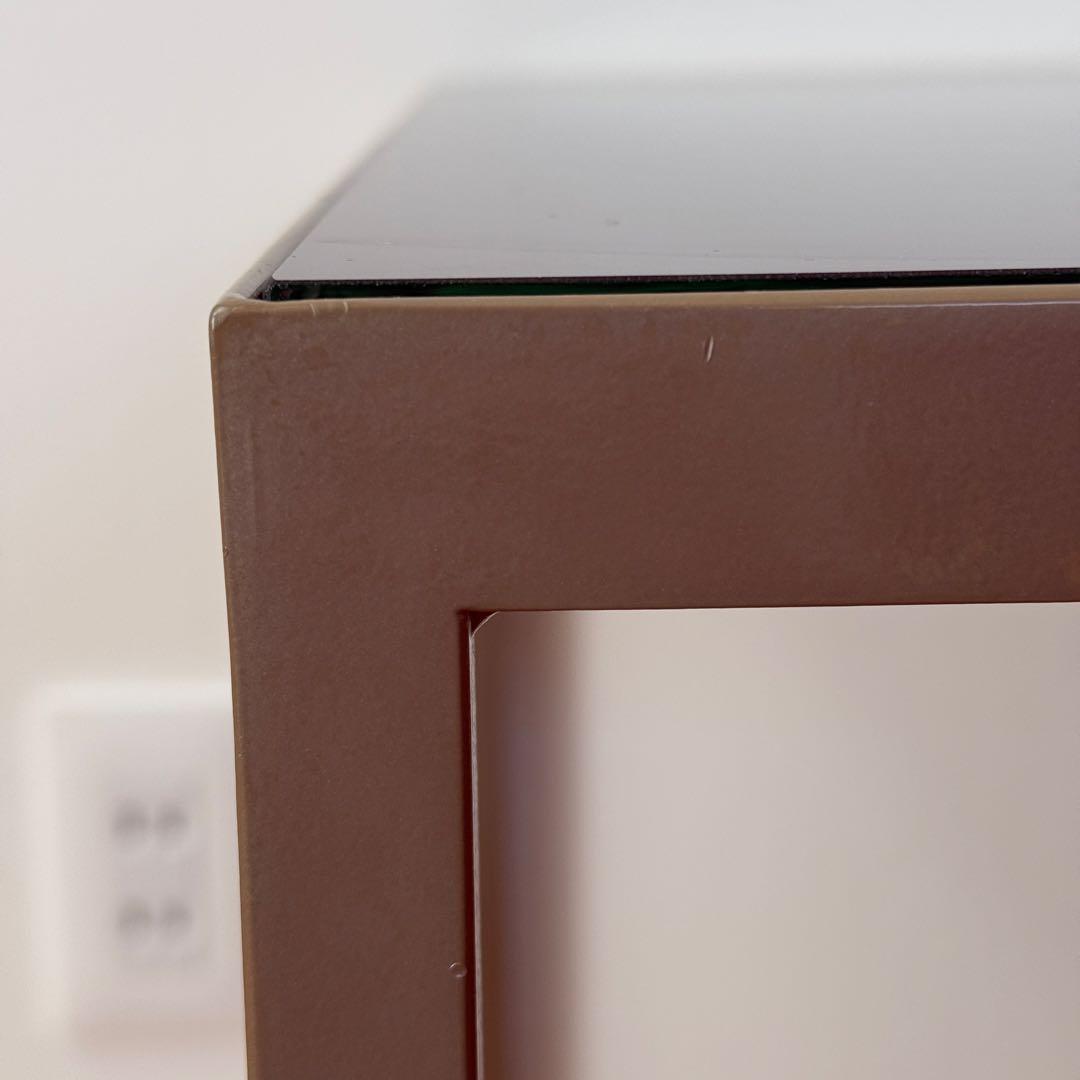 希少　パモウナ　サイドテーブル　ガラステーブル　モダンインテリア　ディスプレイ台