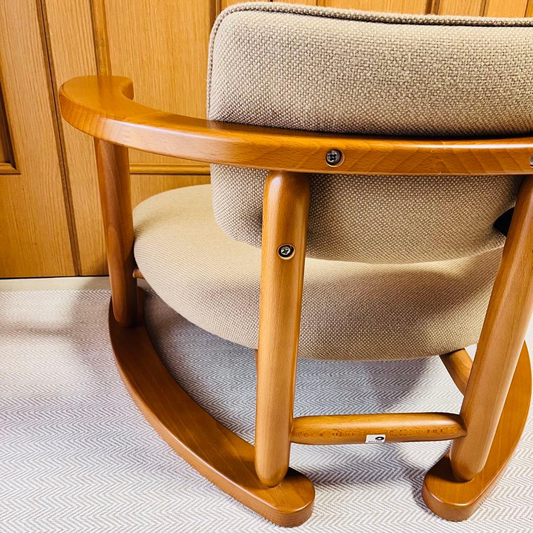 美品　無限工房 かに座 立ち上がりやすい椅子 補助 ローチェア 低座椅子