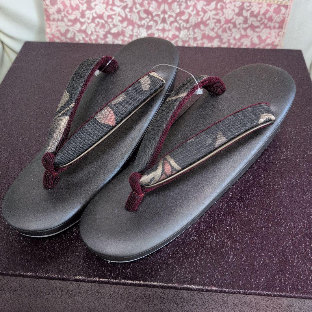 白梅謹製　和装用　利休バック＆草履セット 新品　正絹　箱付